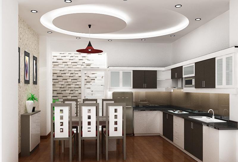 Дизайн потолка из гипсокартона на кухне - «Декор»