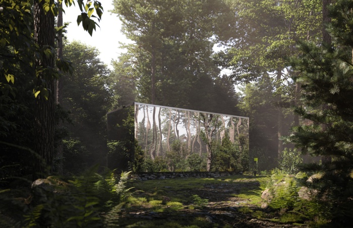 Зеркальные домики для уединенного отдыха практически не видны в лесу - Архитектура и интерьер